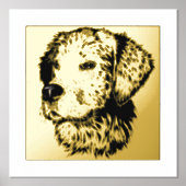 Impressions Dorure Profil de chien Golden Retriever (Recto)