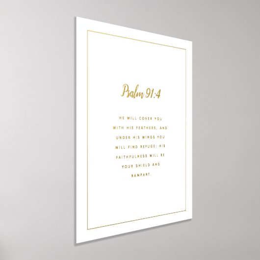 Impressions Dorure Psaume 91:4 Écriture en or (Poser)
