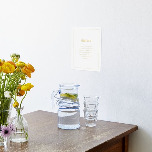 Impressions Dorure Psaume 91:4 Écriture en or (Couchage (Cuisine))