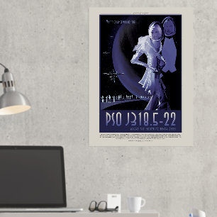 Impressions Dorure Publicité de voyage de science-fiction, Planète PS