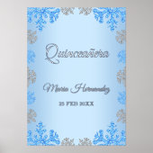 Impressions Dorure Quinceañera Ice Blue Silver Winter Snowflake (Recto)