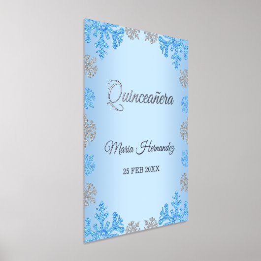 Impressions Dorure Quinceañera Ice Blue Silver Winter Snowflake (Poser)