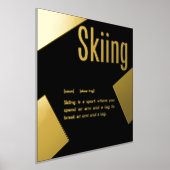 Impressions Dorure Real Foil SKIING Définition FUNNY Ski Word Art (Poser)