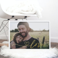 Real Gold | LOVE HEART | Calligraphy Photo