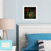 Impressions Dorure Reborn Green Art Abstrait (In situ (chambre))