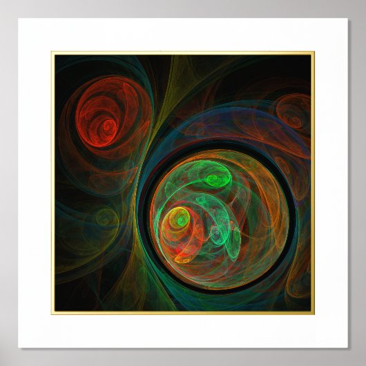 Impressions Dorure Reborn Green Art Abstrait (Recto)