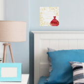 Impressions Dorure Robe rouge Or Floral Feuille Quinceanera Or (In situ (chambre))