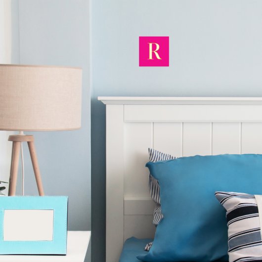 Impressions Dorure Rose chaud Monogramme simple Vrai Or (In situ (chambre))