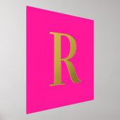 Impressions Dorure Rose chaud Monogramme simple Vrai Or (Poser)