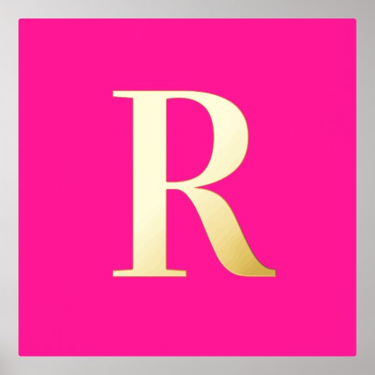 Impressions Dorure Rose chaud Monogramme simple Vrai Or (Recto)