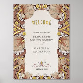 Impressions Dorure Rust Pimpernel William Morris Affiche de bienvenue (Recto)