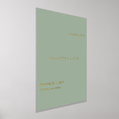 Impressions Dorure Sage Green Simple Modern Wedding Welcome Sign (Poser)