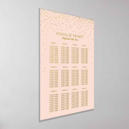 Impressions Dorure Siège Mariage Blush Pink & Glam Gold Confetti (Poser)