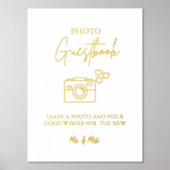 Impressions Dorure Signe minimaliste moderne Mariage photo (Recto)