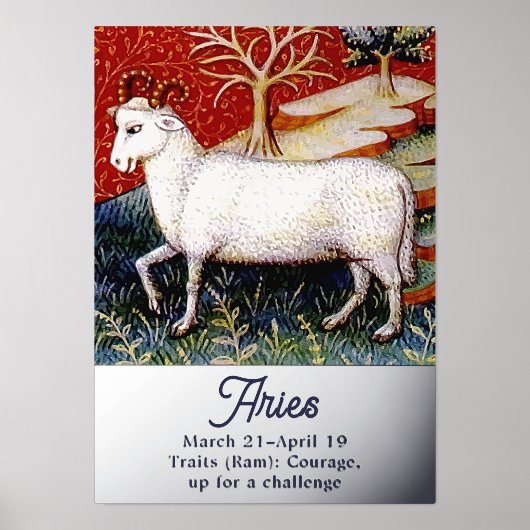 Impressions Dorure Signe Zodiac Bélier le bélier fête d'anniversaire (Recto)