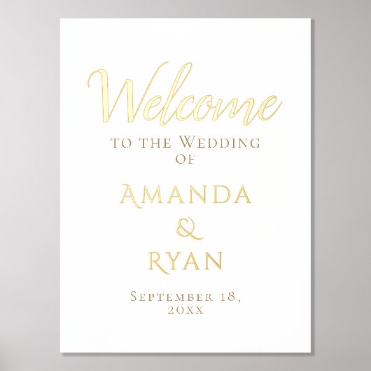 Impressions Dorure Simple élégance Script Mariage or (Recto)