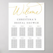 Impressions Dorure Simple élégant Script Foil Welcome & Seating Chart (Recto)