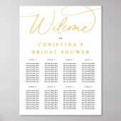 Impressions Dorure Simple élégant Script Foil Welcome & Seating Chart (Recto)