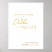 Impressions Dorure Simple Gold Foil Contemporain Moderne Mariage (Recto)
