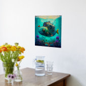 Impressions Dorure Sous la mer Animaux Steampunk Sous-marin Deux (Couchage (Cuisine))