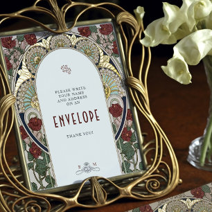 Impressions Dorure Symbole de mariage vintage de l'enveloppe d'or de 