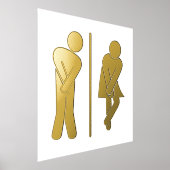 Impressions Dorure Sympathique Unisex Bathroom Sign (Poser)