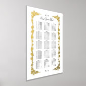 Impressions Dorure table Mariage classique or botanique plan de siège (Poser)
