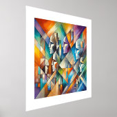 Impressions Dorure tableau artistique inspiration cubiste (Poser)