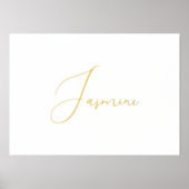 Impressions Dorure Texte de calligraphie or modifiable | Noms (Recto)