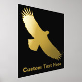 Impressions Dorure Texte Personnalisé Black Gold Foil Imprime Aigle F (Poser)