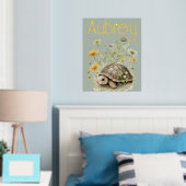 Impressions Dorure Tortue mignonne avec le nom (In situ (chambre))