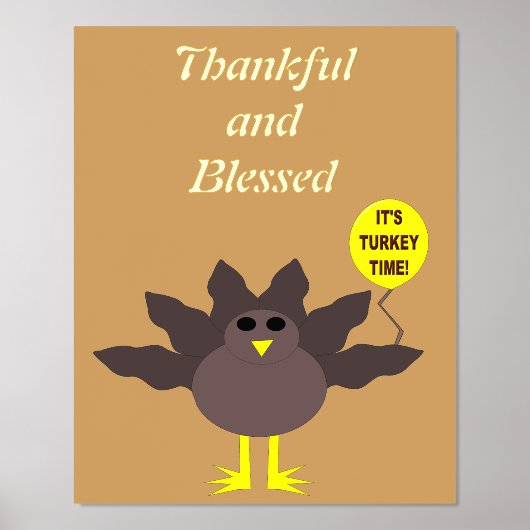 Impressions Dorure Turquie Heure Thanksgiving Custom (Recto)