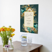 Impressions Dorure Turquoise Gold Luxe Floral Mariage Bienvenue (Couchage (Cuisine))