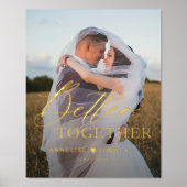 Impressions Dorure Typographie moderne noms mariage photo or (Recto)