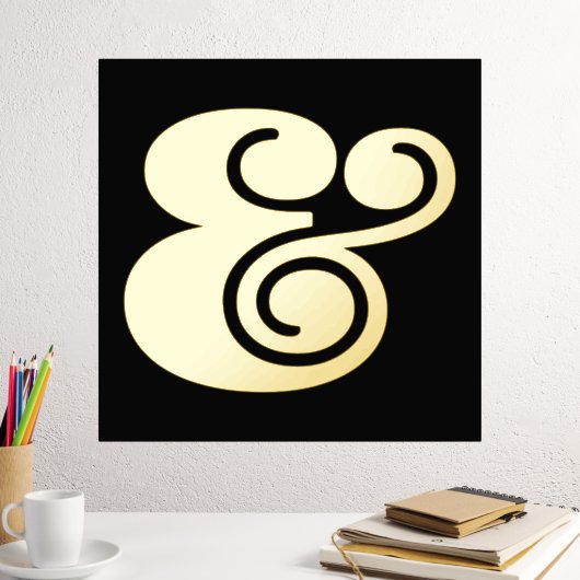 Impressions Dorure Typographie noire moderne Big Ampersand Gold (In situ (Bureau 2))