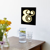 Impressions Dorure Typographie noire moderne Big Ampersand Gold (Couchage (Cuisine))