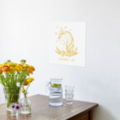 Impressions Dorure Unicorn mignon Whimsical Girl Nom personnalisé (Couchage (Cuisine))