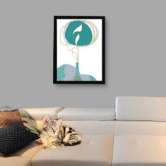 Impressions Dorure Vase Turquoise