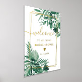 Impressions Dorure Végétation tropicale aquarelle douche nuptiale bie (Poser)