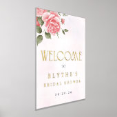 Impressions Dorure Véritable Affiche de bienvenue d'aquarelle florale (Poser)