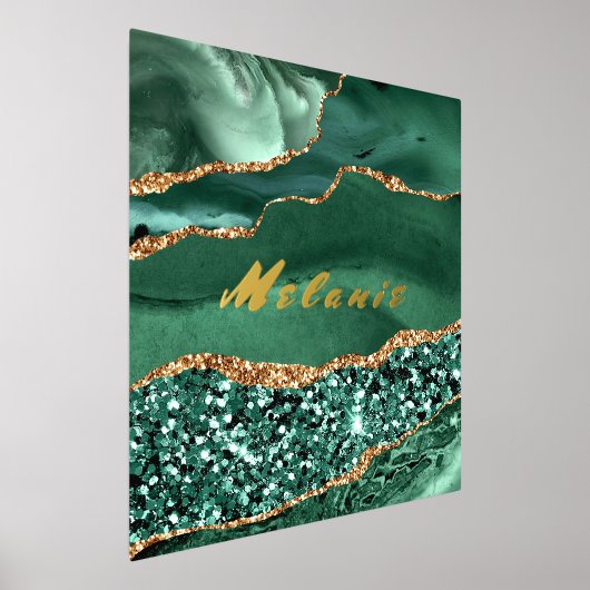Impressions Dorure Vert Agate Or Marbre Votre Nom Feuille D'impressio (Poser)