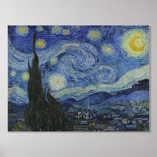 Impressions Dorure Vincent Van Gogh, La Nuit étoilée (Recto)