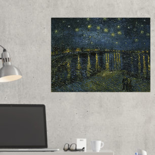 Impressions Dorure Vincent Van Gogh, La nuit étoilée sur le Rhône