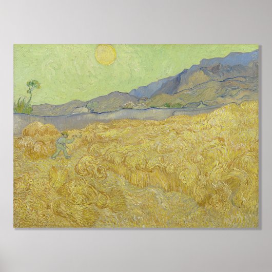 Impressions Dorure Vincent Van Gogh, Wheatfield Avec Une Faucheuse (Recto)