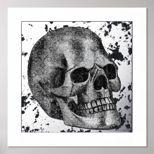 Impressions Dorure Vintage crâne  Cool et unique gothique Halloween