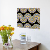 Impressions Dorure Violet Blue Abstrait Wave Lines Art Motif Gold (Couchage (Cuisine))