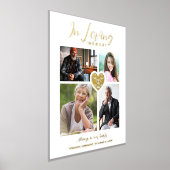 Impressions Dorure White Trendy Collage 4 Photos Modern Heart Wedding (Poser)