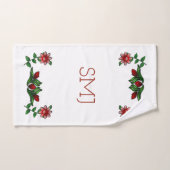 Impressions florales Art déco (Serviette à main)