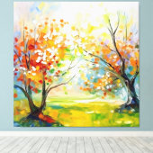 Impressions florantes orange (Insitu (Plancher de Bois))