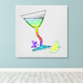 IMPRESSIONS SUR TOILE - ART MARTINI PAPILLON (Insitu (Plancher de Bois))